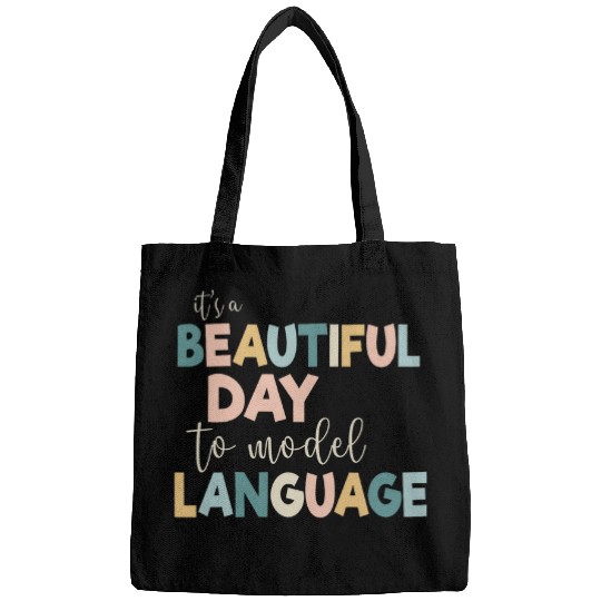 Beautiful Day to Model Language AACCCC SLP Speech Therapy Bags