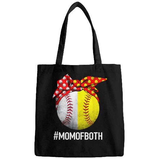 Sport Baseball Mom Of Both Softball Baseball Headband Mothers Day Mama Bags