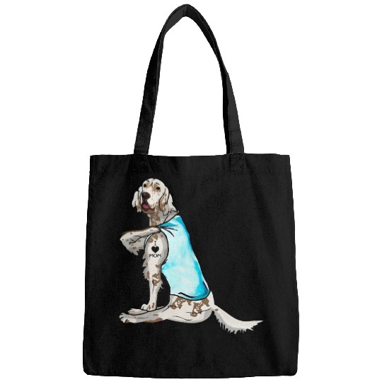 English Setter Pet englishsetter dog i love mom tattoo englishsetter Bags