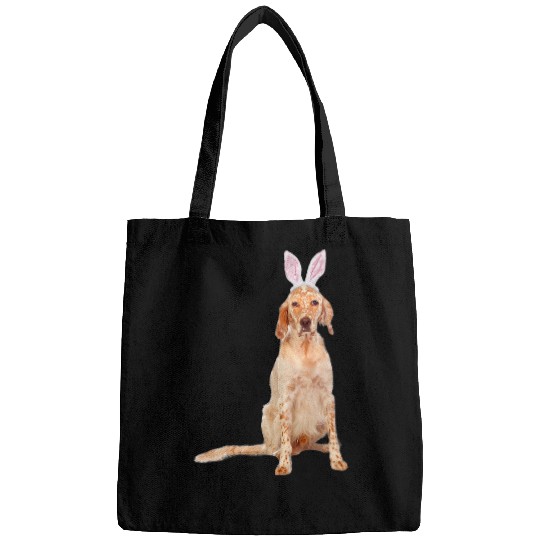 English Setter Pet English Setter Wearing Easter Bunny Ears Bags