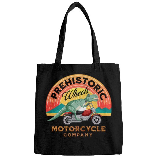 Motorcycle TRex Prehistoric Wheels Motorcycle Company Retro Bags