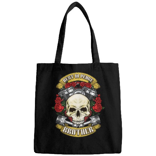 Skull Roses and Bike Parts Wreath  RIP  Motorcycle Engine Bags