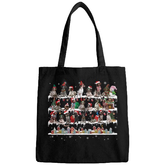 German Shorthaired Pet Christmas Snow Layers Santa Xmas Bags