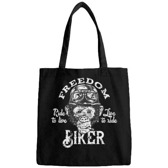 Freedom biker 2mad monkey funny speed ape motorcycle Bags
