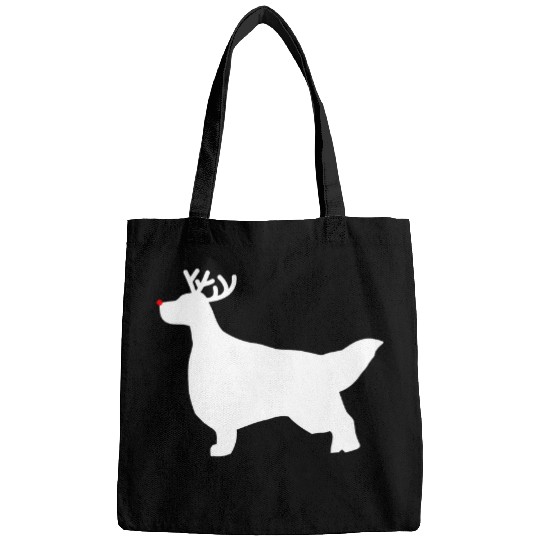 English Setter Pet English setter Reindeer Christmas Bags