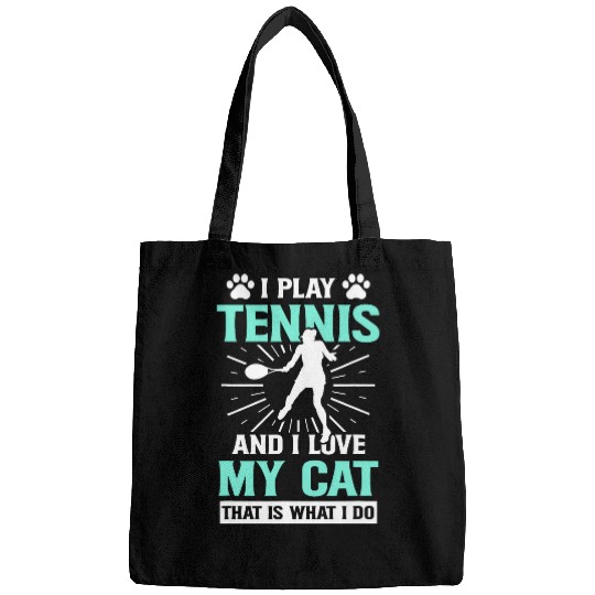 Sport Tennis Tennis Lover Coachs Kitten Spirit Animal Cat Owner Bags