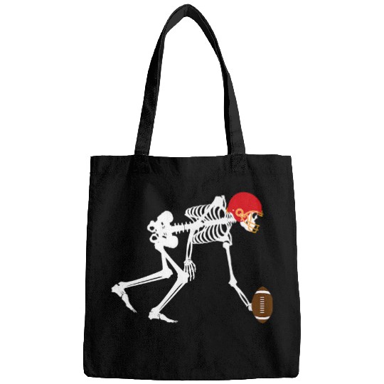 Sport American Football Skeletons Gift Funny Sunday Football Bags