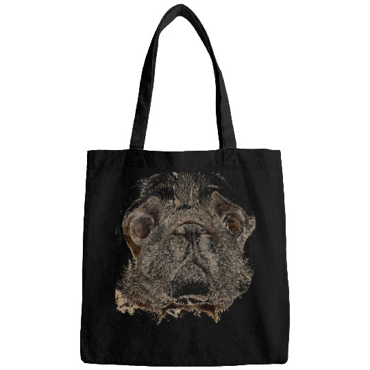 Pug Pet Animal Face Bags