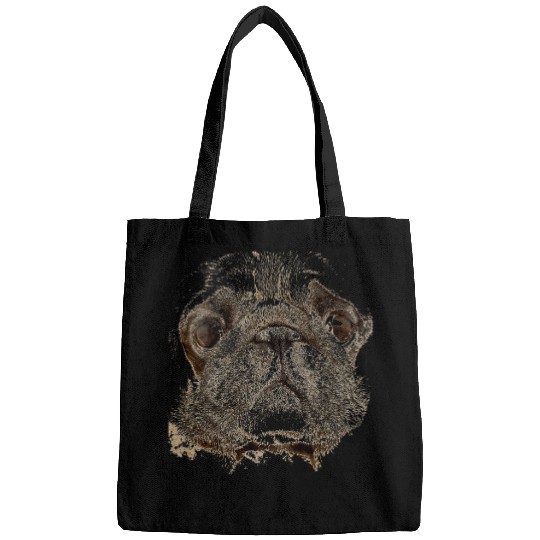 Pug Pet Animal Face Bags