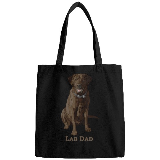 Labrador Pet Dad Chocolate Labrador Retriever Dog Lover Bags