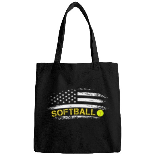 Sport Softball Patriotic Softball Team American Flag Bags