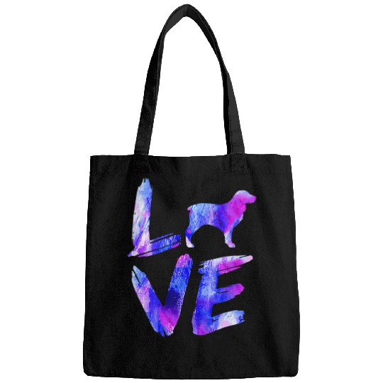 Boykin Spaniel Pet Love Boykin Spaniel Watercolor Blue Dog Mom Dad Bags