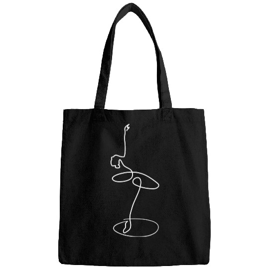 Ballet Dancer OneLine Ballerina Art Minimalist Bags