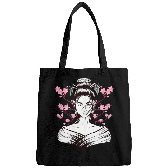 Discover Geisha Girl Sakura Cherry Blossom Japan Art Japanese Bags