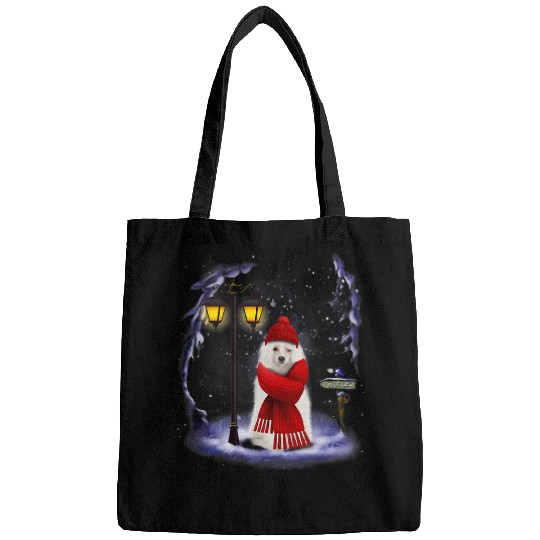 Chinese Crested Pet Santa Snow Christmas Light Winter Pajama Bags