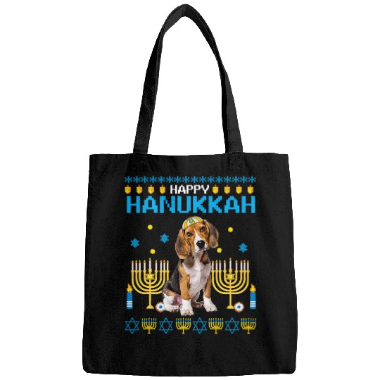 Beagle Pet Chanukah Jewish Ugly Hanukkah Sweater Pajama 1 Bags