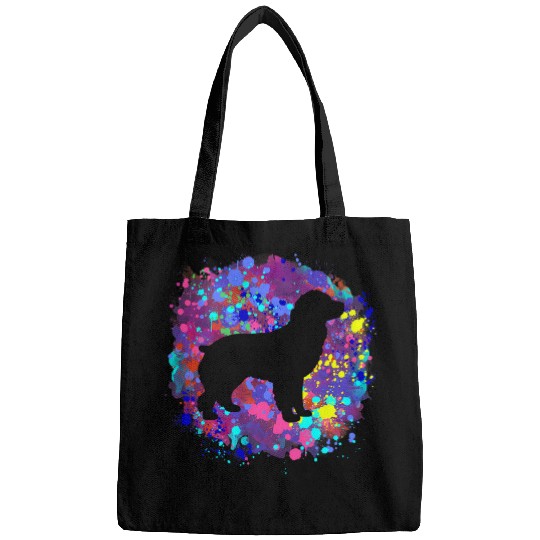 Boykin Spaniel Pet Lover Pet Pink Watercolor Silhouette Art Bags