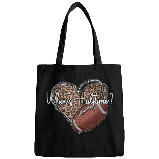 Sport American Football Whens Halftime Funny Halftime show. Funny football lover 1 Bags
