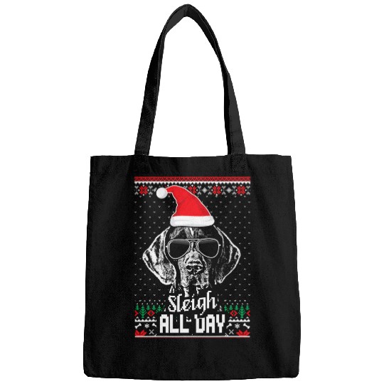 German Shorthaired Pet Sleigh all Day German Shorthaired Pointer Christmas Bags