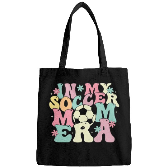Sport Soccer in my mom era lover groovy soccer mama 2mors day Bags