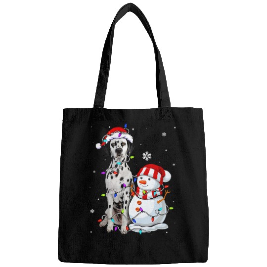 Dalmatian Pet Santa Hat Christmas Light Xmas Bags
