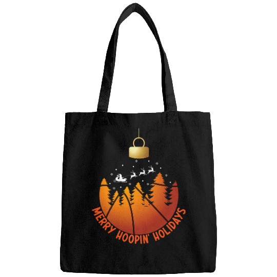 Sport Basketball Happy Holidays Basketball Player Funny Christmas Bags