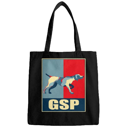 German Shorthaired Pet Cute GSP Retro Design Bags