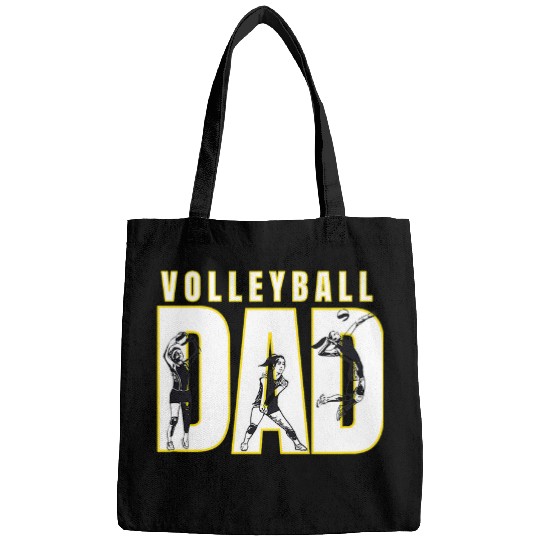 Sport Volleyball Dad Black and Gold Bags