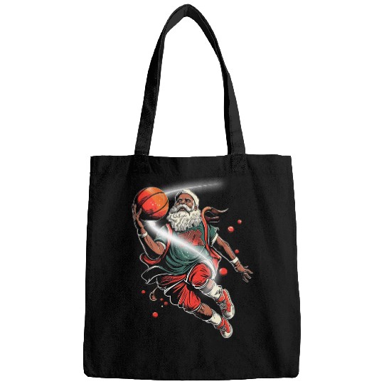Sport Basketball Happy Kwanzaa Merry Kwanzaa Santa Black Christmas Basketball 2 Bags