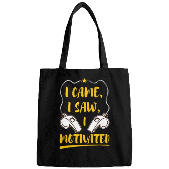 Sport Volleyball Funny I Came I Saw Saying for Beach Volleyball Coach Bags