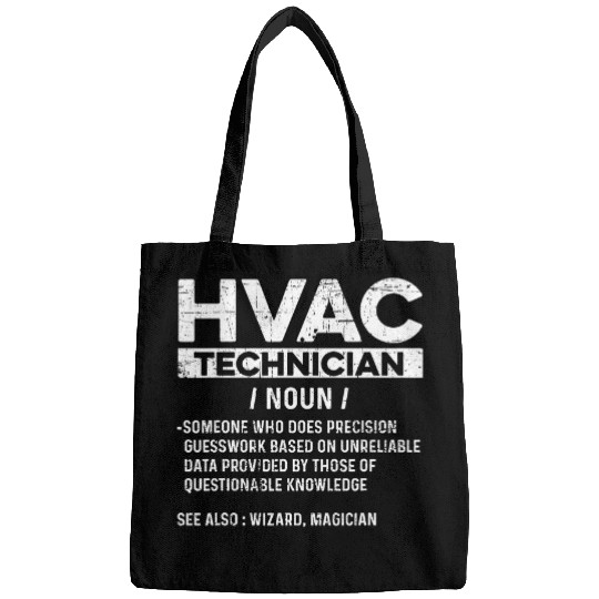HVAC Techinician Definition HVAC Tech Mechanic Distressed Bags