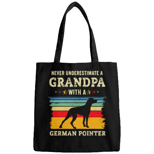 German Shorthaired Pet Funny German Shorthair Pointer Dog Grandpa GSP Grandfather Bags