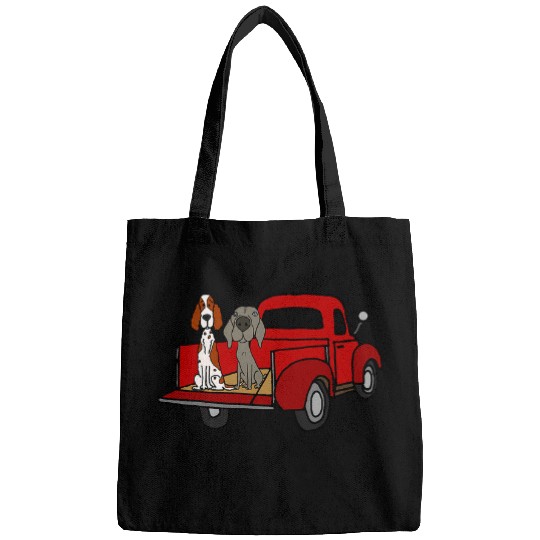 English Setter Pet Smileteespetsa Fun Weimaraner and English Setter in Pickup Bags