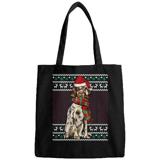 English Setter Pet xmass English Setter Dog Santa Hat Ugly Christmas Bags