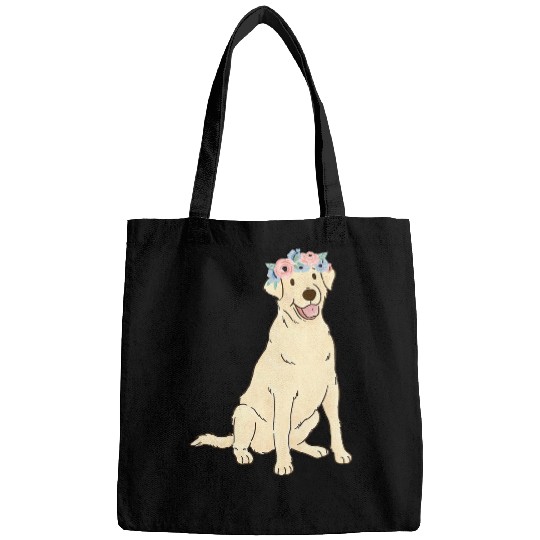 Labrador Pet Floral Labrador Retriever Lovers Yellow Lab Dog Mom Bags
