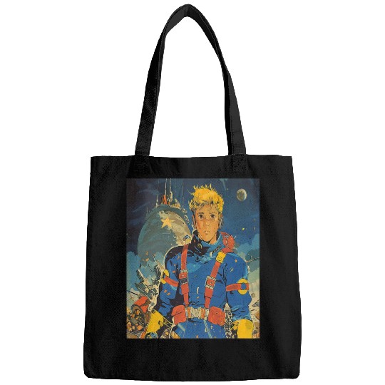 Retro vintages 1950s Space SciFi Comic Book Outer Space Art Bags