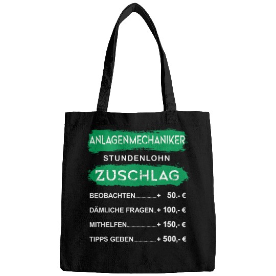 Discover Funny Plant Mechanic with German Text Shrhrhrswag  Hourly Bags