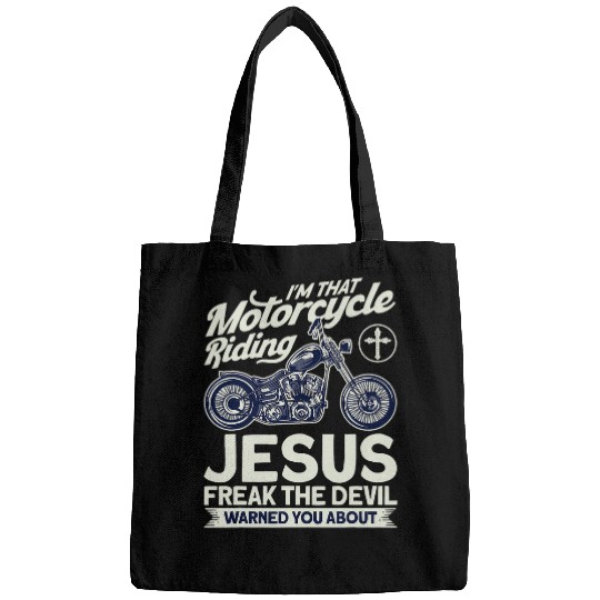 Christian Motorcycle Biker Motorcycle Riding Jesus Freak Bags