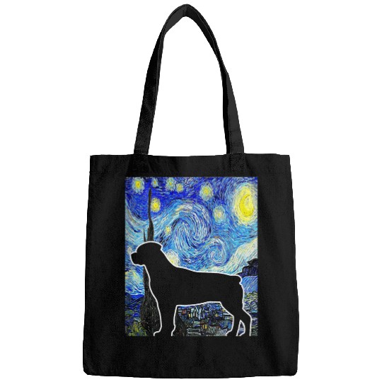Rottweiler Starry Night Dog Lover Van Gogh Rottweiler Bags