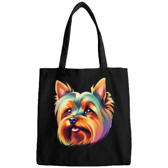 Colorful Retro Art Yorkshire Terrier Yorkie Lover Artful Bags