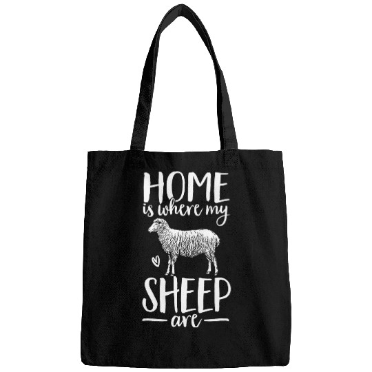 Funny Lamb Farmer homes Is Where My Sheep Are Bags