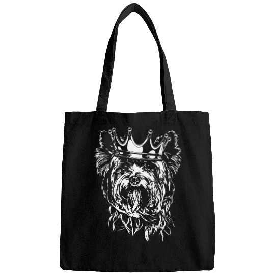 Funny Proud Yorkshire Terrier with crown dog mom dog Bags