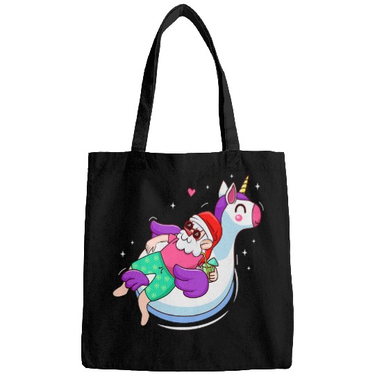 Unicorn Pet Christmas in July Santa Hawaiian Unicorn Summer Surf Bags