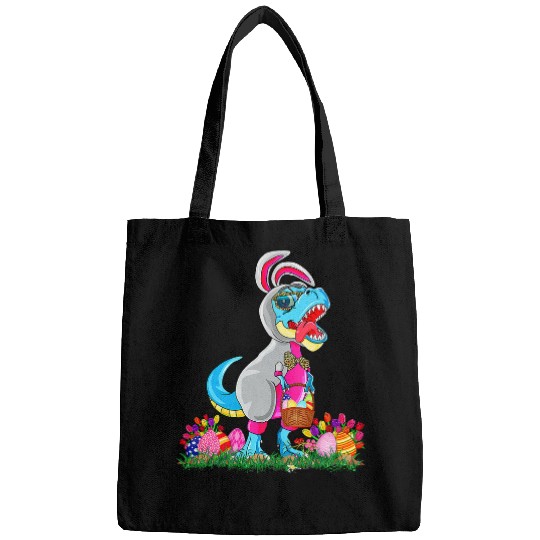 Dinosaur Pet dinosaur bunny easter basket egg hunt t rexs toddler girl kid Bags