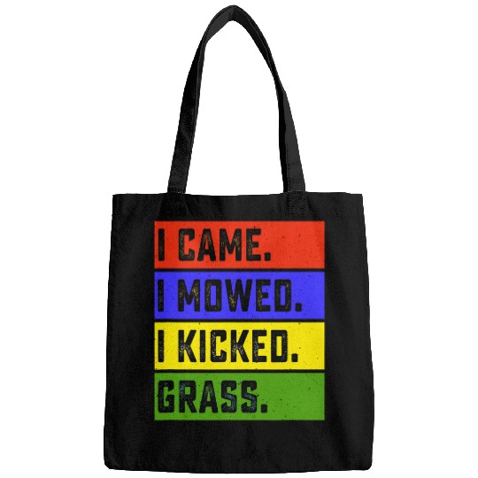 I Came I Mowed I Kicked Grass Garden Yard Mowing Farmer Gift Bags