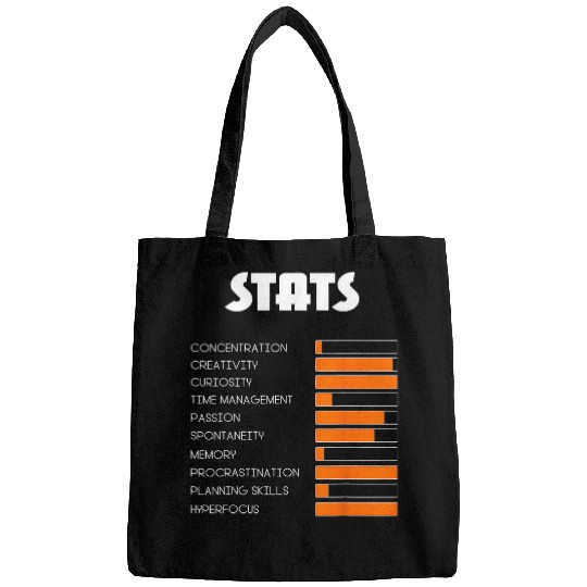 ADHD Ribbon For Kids With ADHD Stats Neurodiversity Men Boys Awareness Bags