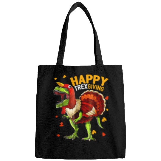 Dinosaur Pet Happy TRexgiving Thanksgiving Dinosaur Wearing Turkey Hat Bags