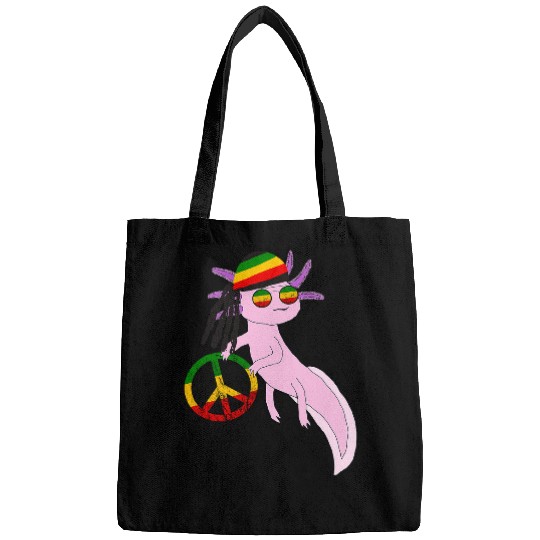 Axolotls Pet Rasta Reggae Axolotls Hippie Mexican Salamander Dreadlocks Bags