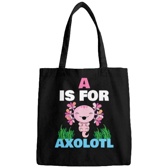 Axolotls Pet A Is For Axolotls Cute Pink Salamander Aquatic Pet Bags