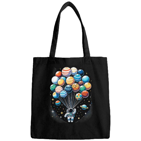 Astronaut Holding Planet Balloons Space Moon Mars Planets 6 Bags